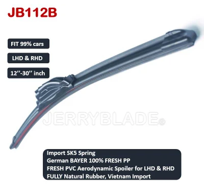 Universal Car Wiper Blade Windshield Wiper Multi Clip Flat Wiper Multifunction Frameless with 16 Adapter New Multifunctional Soft Beam Blade Jb112b