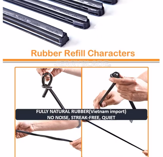 Universal Car Wiper Blade Windshield Wiper Multi Clip Flat Wiper Multifunction Frameless with 16 Adapter New Multifunctional Soft Beam Blade Jb112b