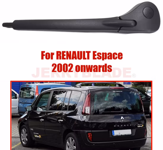 Jerryblade Renault Espace IV 2002- Rear Wiper Arm and Blade Rear Window Wiper Arm and Wiper Blade Rear Wiper for Renault Espace 4 IV Jk OE7701047871, 7700433319