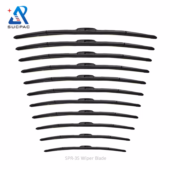 Factory Wholesale Carsoft/Beam/Flat/Multi-Fit Flat/ Frameless/Boneless Windshield Windscreen Wiper Blades