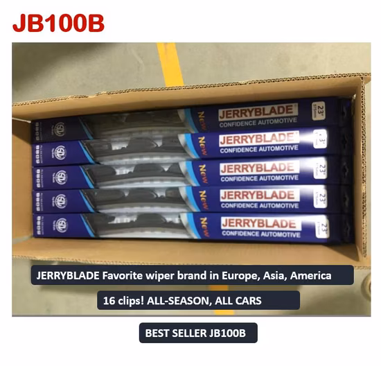 Universal All-Season Multi-Adapter Wiper Blade Frameless New Frameless Flat Soft Wiper for All Windscreen Windshield 12′′-30′′ Hot Sales Jb112b for All Cars