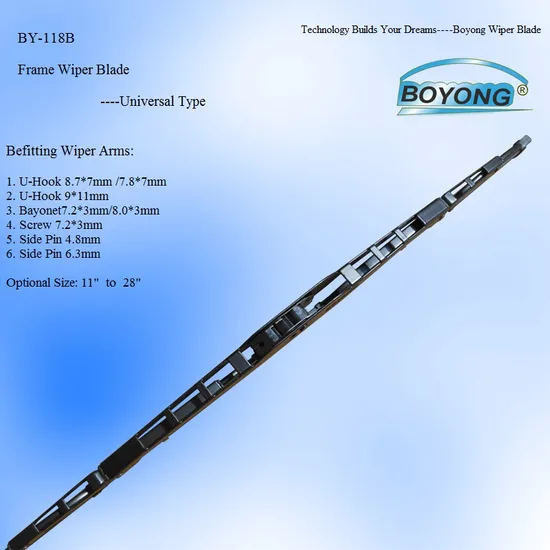Frame Metal Wiper blade Chinese Wiper Blade Fiting for More Than 95% Car Types