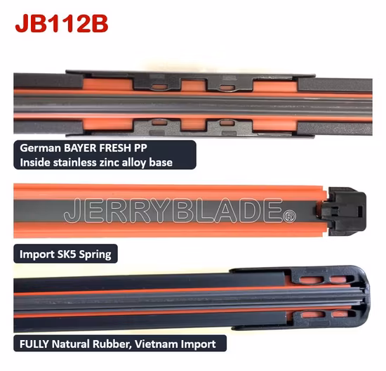 Universal Popular Car Wiper Blade, Multi-Clip Multifunctional Wiper Blade, Frameless Flat Wiper Beam Blade for Whindshield Windscreen New Hot Sales Jb112b